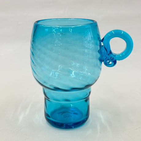 耐熱琉球ガラス　ランタングローブ型ビアマグ （波模様）