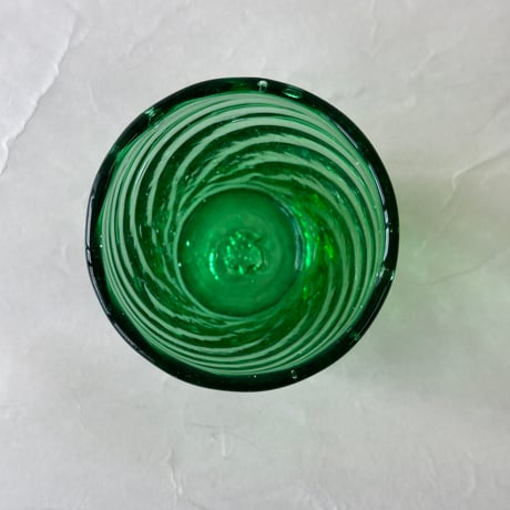 耐熱琉球ガラス　グラス小 (波模様）蓄光入り