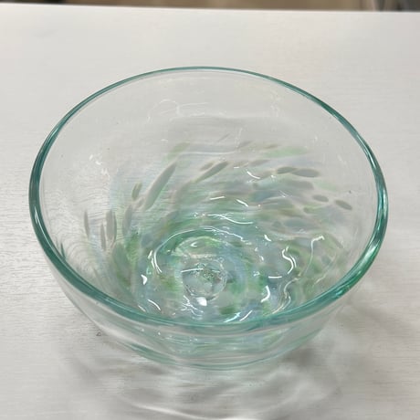 （非耐熱）琉球ガラス　アサイーボウル　グリーン