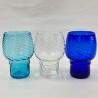 耐熱琉球ガラス　ランタングローブ型ビアタンブラー （波模様）