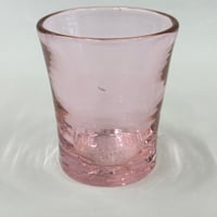 耐熱琉球ガラス　限定色　春風ピンク　反りグラス
