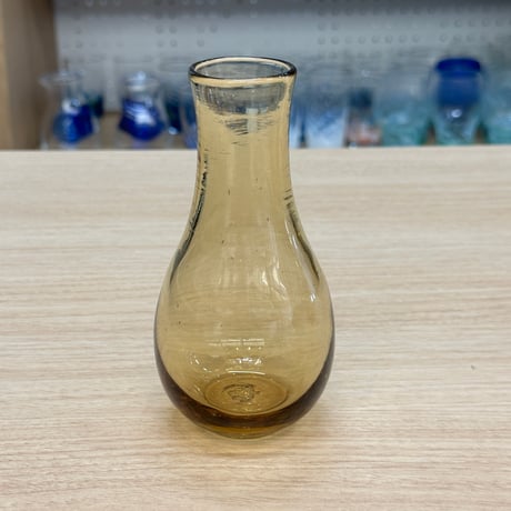 耐熱琉球ガラス　鶴首徳利（アンバー）