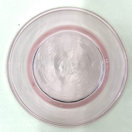 耐熱琉球ガラス　限定カラー「春風ピンク」中反り鉢