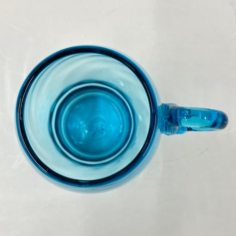 耐熱琉球ガラス　ランタングローブ型ビアマグ （波模様）