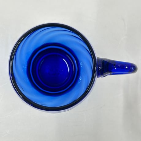 耐熱琉球ガラス　ランタングローブ型ビアマグ （波模様）