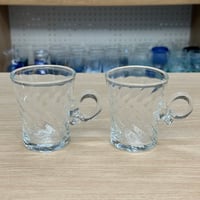 耐熱琉球ガラス　マグカップ（透明クリア） 波模様