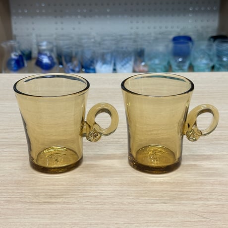耐熱琉球ガラス　マグカップ（茶色アンバー）