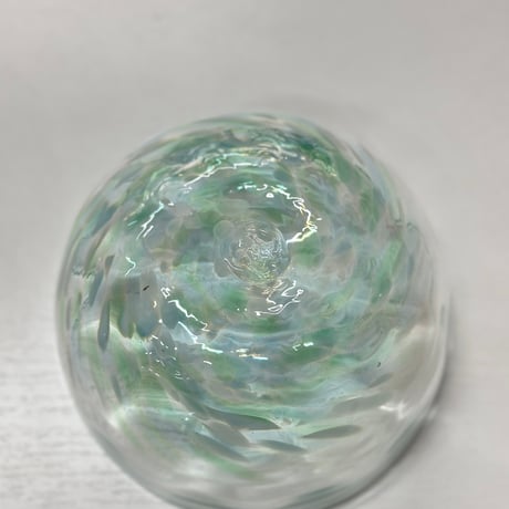 （非耐熱）琉球ガラス　アサイーボウル　グリーン