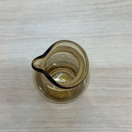 耐熱琉球ガラス　注ぎ口付き徳利（アンバー）