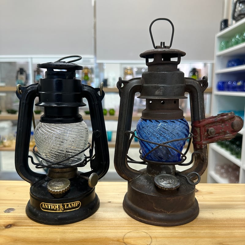 耐熱琉球ガラス 「蓄光シリーズ」ミニ ランタングローブ（波模様