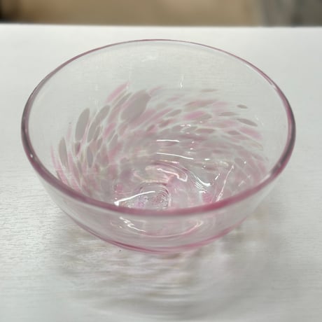 （非耐熱）琉球ガラス　アサイーボウル　ピンク