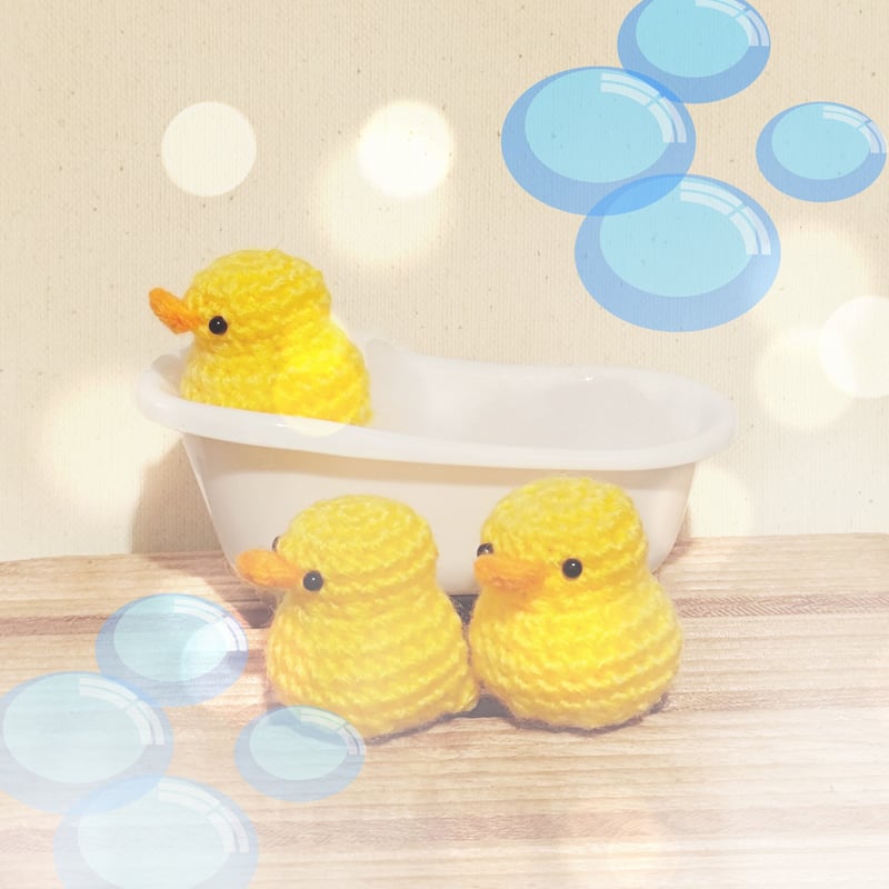 3点セット】アヒルのヒナのあみぐるみ | ことり番地