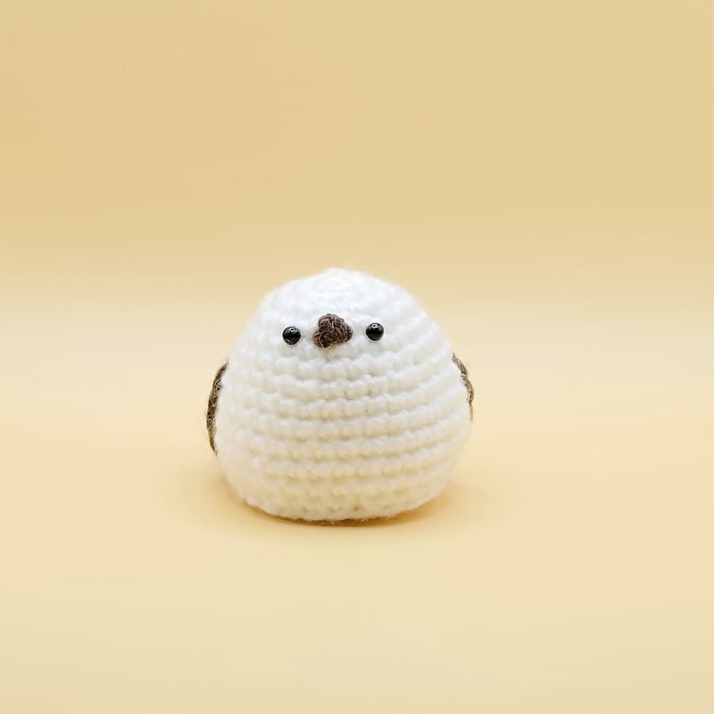 シマエナガ あみぐるみ かぎ針編み】シマエナガのあみぐるみ 小鳥 編み方 Crochet bird
