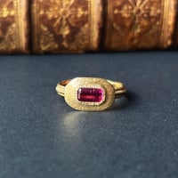 Rubellite shield Ring