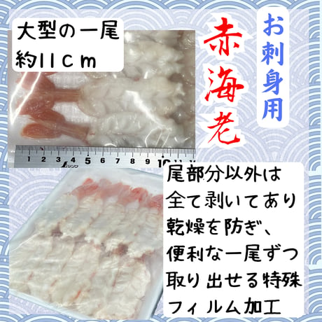簡単便利なお刺身海老♪お刺身用赤海老尾付き剥き身