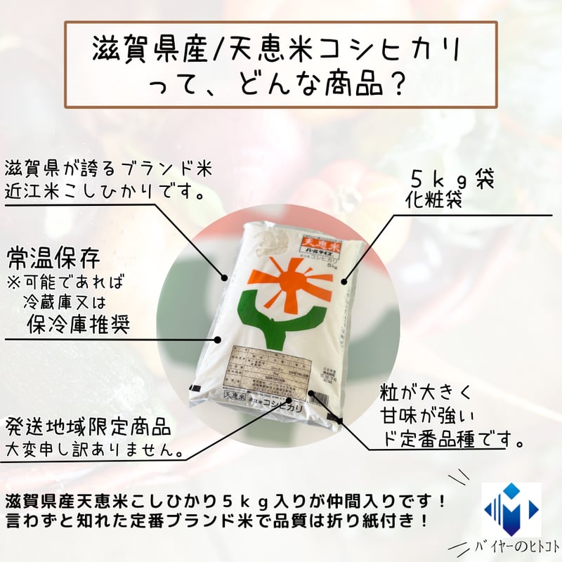 2024年秋収穫米『滋賀県産天恵米こしひかり』 | STORE+328