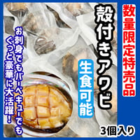 数量限定格安出品『殻付きアワビ生食用3個入り』