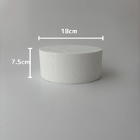 ダミースチロール　ケーキ用スチロール芯材　【直径約18㎝×高さ約7.5㎝】