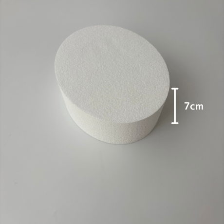 ダミースチロール　ケーキ用スチロール芯材　オーバル【直径最大約18㎝×高さ約7㎝】
