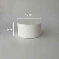 ダミースチロール　ケーキ用スチロール芯材　【直径約12㎝×高さ約6㎝】