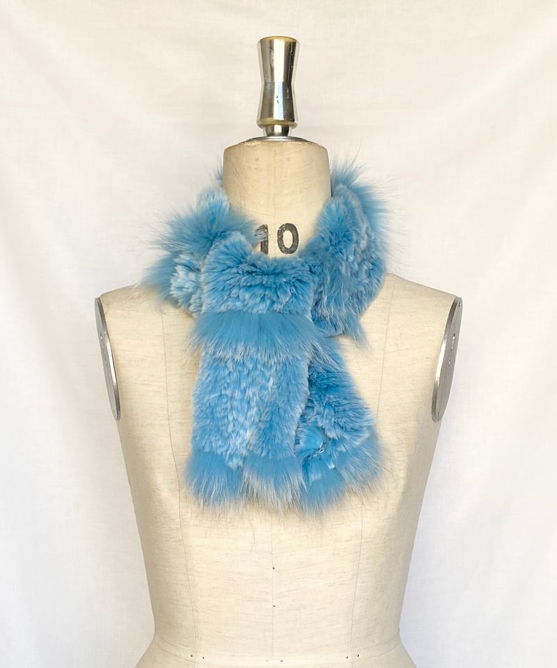 レッキスラビット/フォックスヤーンマフラー | 小部産業株式会社 毛皮部