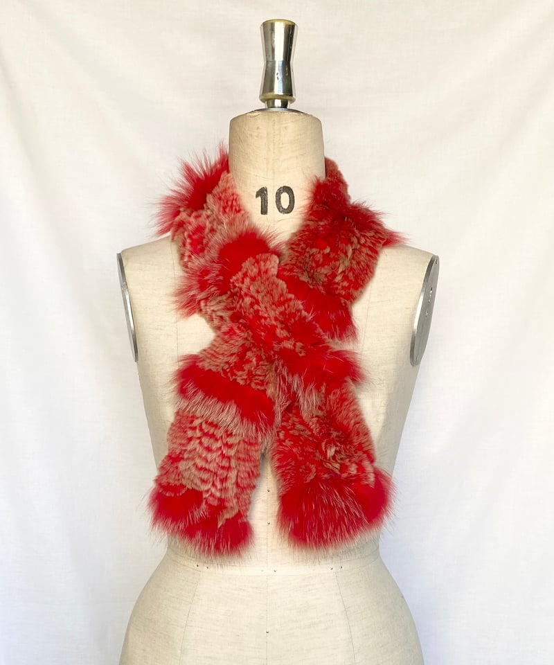 レッキスラビット/フォックスヤーンマフラー | 小部産業株式会社 毛皮部