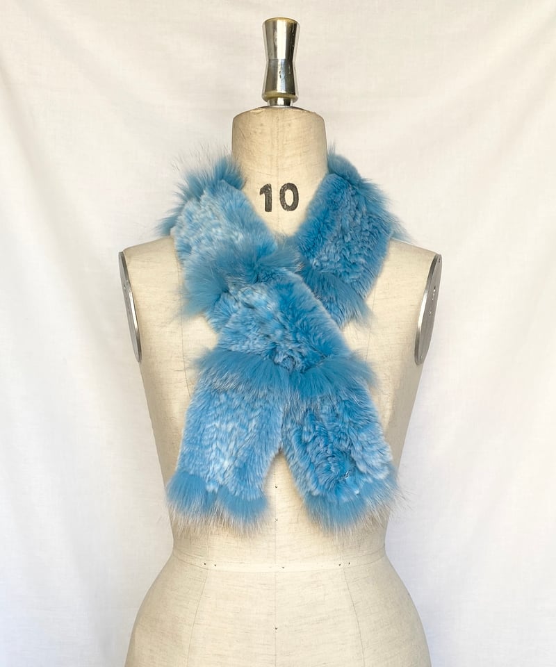 レッキスラビット/フォックスヤーンマフラー | 小部産業株式会社 毛皮部