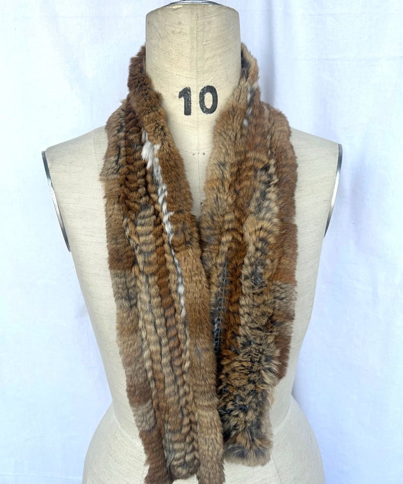 レッキスラビットヤーンマフラー | 小部産業株式会社 毛皮部