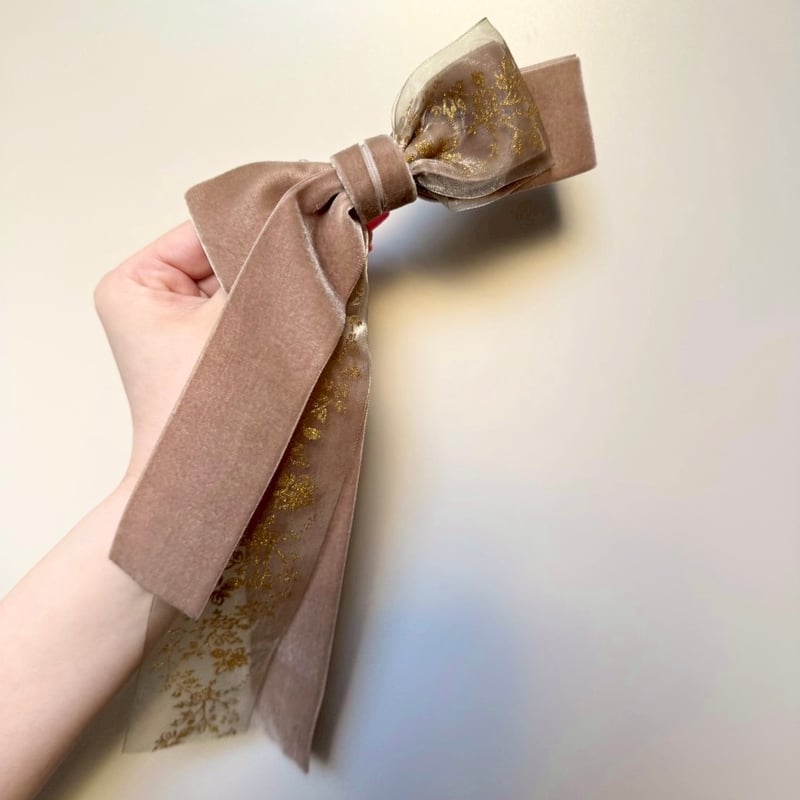 アシンメトリーベルベットリボン | Biju by platine