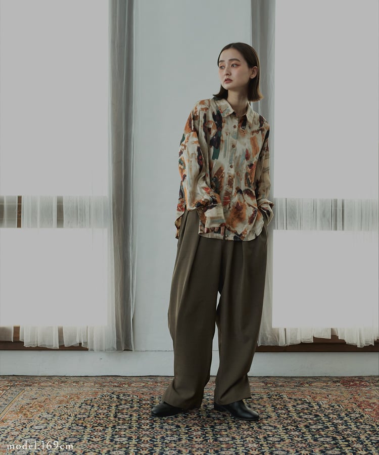 ニュアンス柄シャツbuaj0006【メール便3】 | Bulue.