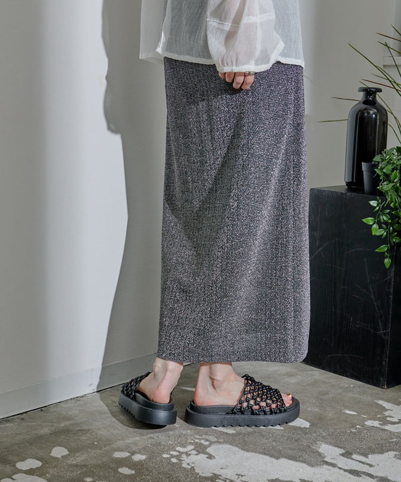 プラダ メッシュ　サンダル　24.5 PRADA プラダ ソフト パデッドナッパレザー ウェッジサンダル