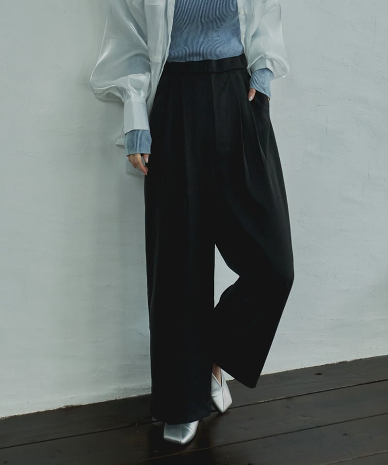 ライン入りサテンパンツ BUAJ0004 | Bulue.