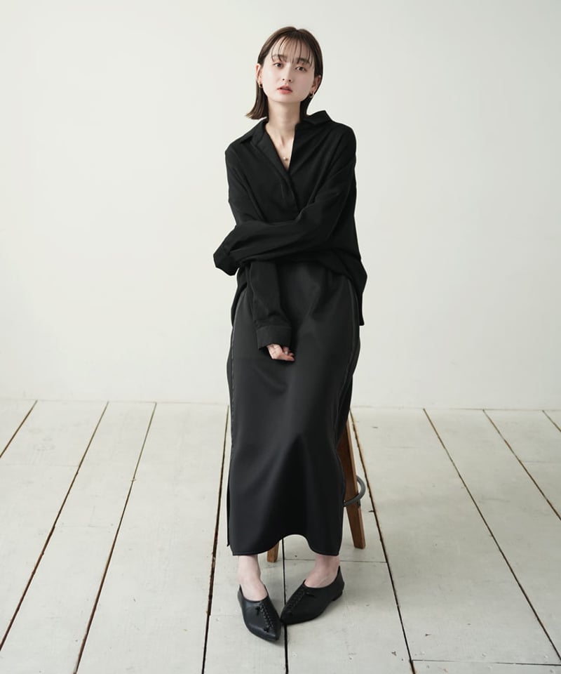 パンプ7部袖　黒　旧Sサイズ 編み上げパンプス buaa0006 | Bulue.