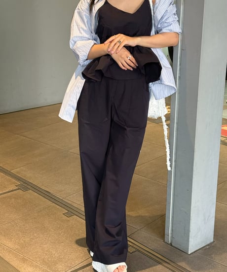 コットンペプラムセットアップ【NAVY】