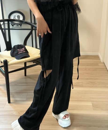 サマースリットスウェット【BLACK】
