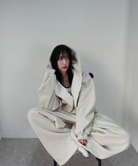 フロントジップアップ スウェットセットアップ【IVORY】