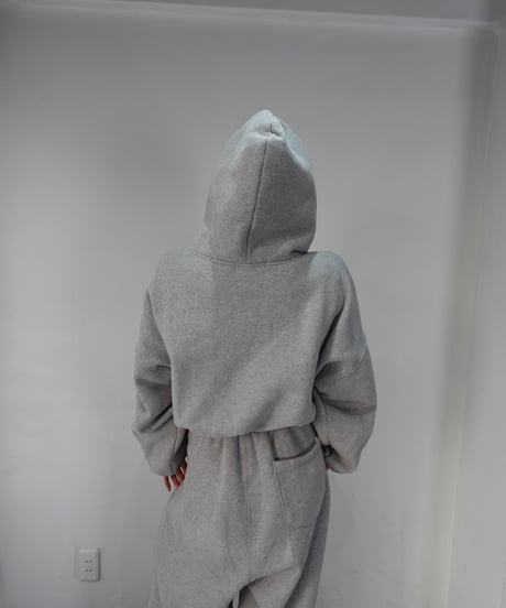 フロントジップアップ スウェットセットアップ【GRAY】