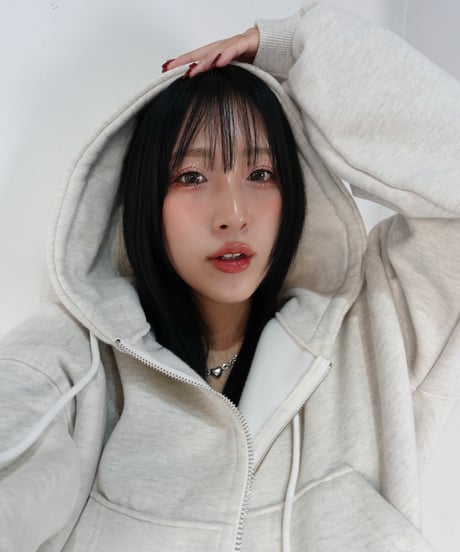 フロントジップアップ スウェットセットアップ【IVORY】