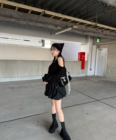 バルーンミニスカート【BLACK】