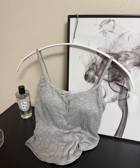 【NEW】パット付フロントボタンキャミ【GRAY】