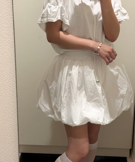 バルーンミニスカート【WHITE】