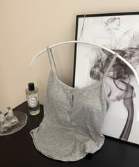 【NEW】パット付フロントボタンキャミ【GRAY】