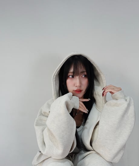 フロントジップアップ スウェットセットアップ【IVORY】