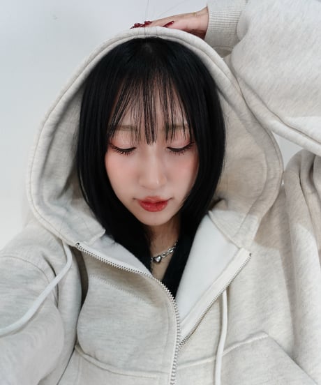 フロントジップアップ スウェットセットアップ【IVORY】