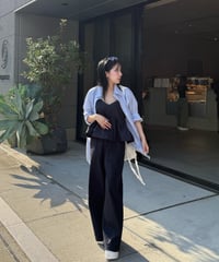 コットンペプラムセットアップ【NAVY】