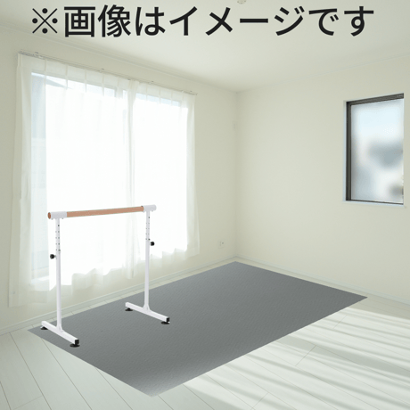 《 バレエマット／グレー 》10cm単位オーダー｜リノリウム代用・ダンスマット・自宅練習用・手作りスタジオ｜LMO-04