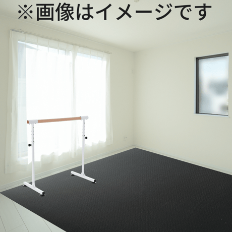 《 バレエマット／マットブラック 》選べるサイズ｜リノリウム代用・ダンスマット・自宅練習用・手作りスタジオ｜LM-05