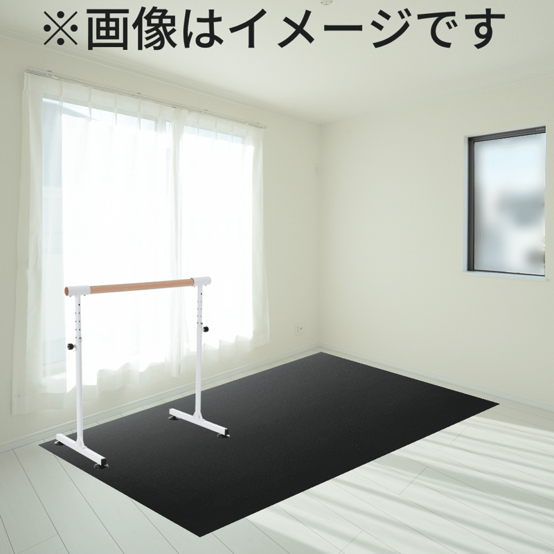 リノリウム　1350×1800mm　バレエ　ダンス　マット バレエマット／マットブラック 》10cm単位オーダー｜リノリウム代用