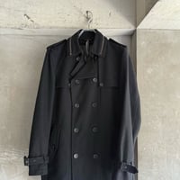 BLACKBARRETT by Neil Barrett Black Wool Trench Coat