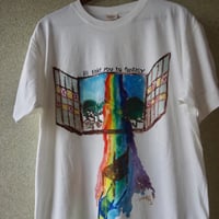 手描きTシャツ「ファンタジーへようこそ」半袖XLサイズ
